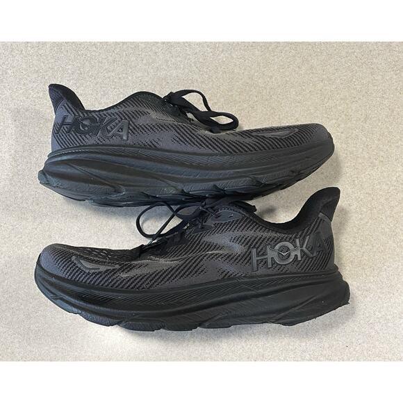 Hoka Men\'s Size 8.5 D -Clifton 9 Running Shoes Triple Black Colorway -Sneakers main image 6
